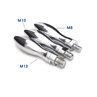 1pcs new high quality solid metal machine handwheel m6 m8 m10 m12 thread revolving handle grips silver