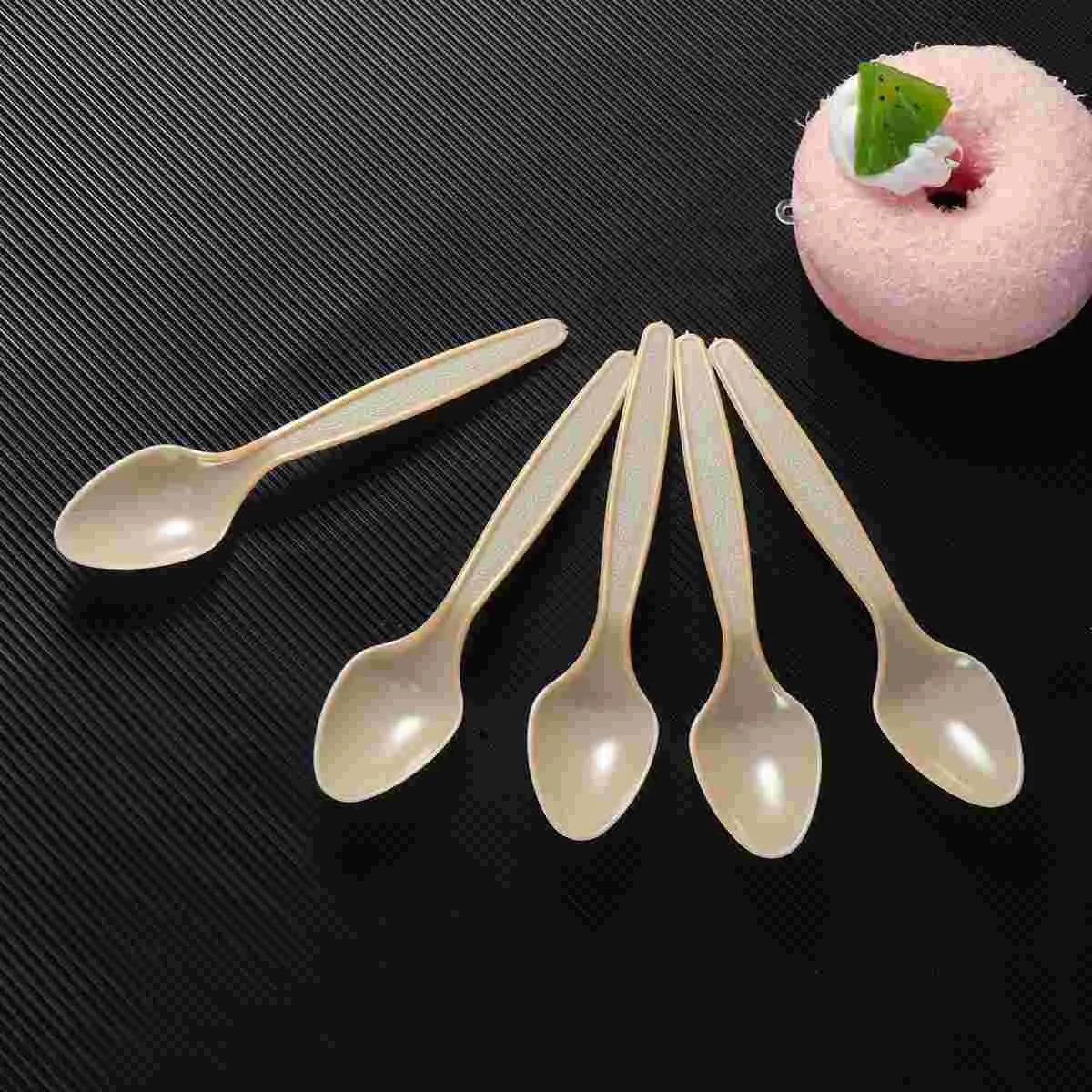 

Spoons Disposabledessert Teaspoons Soup Bulk Utensilsparty Cutlery Set