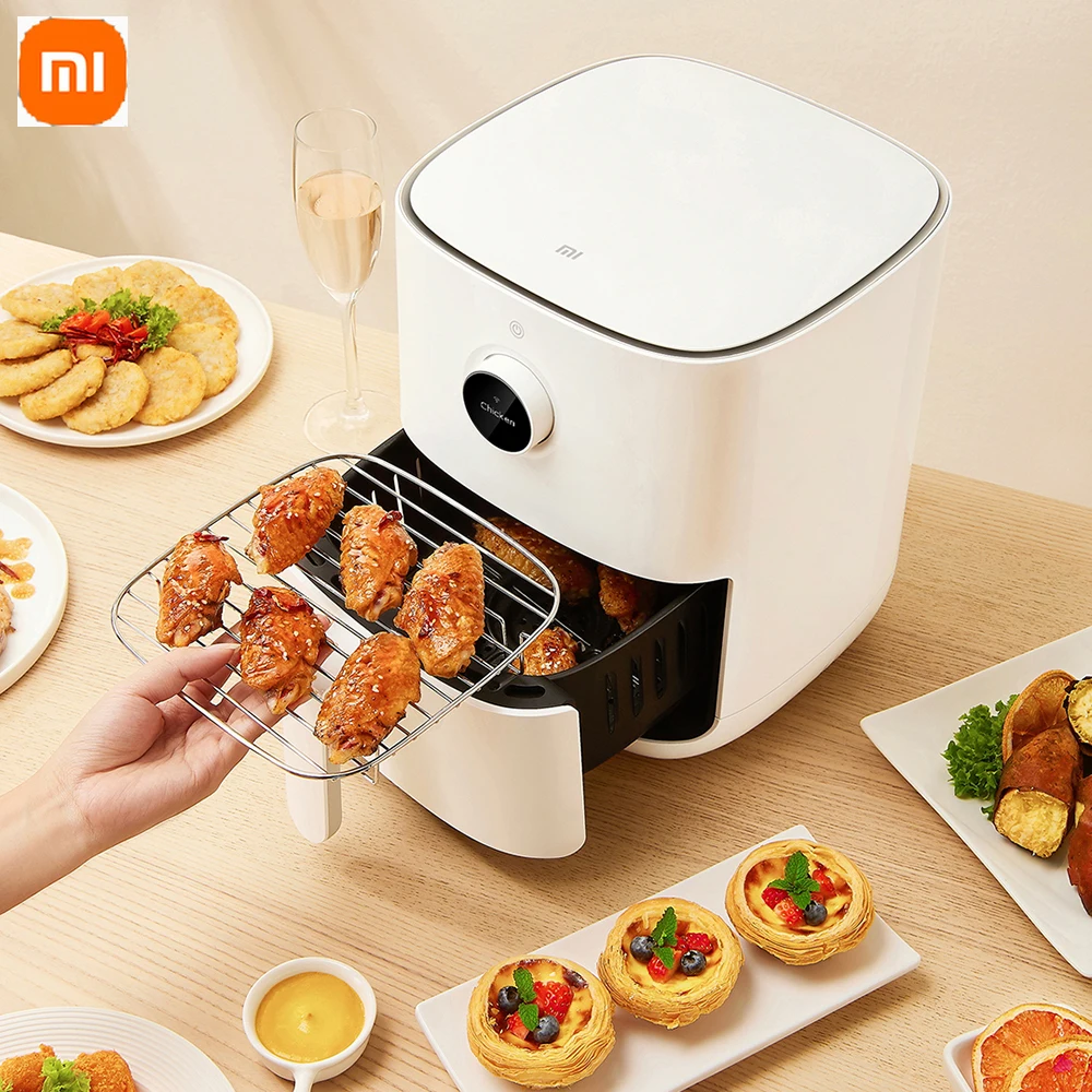 

Смарт-Фритюрница XIAOMI, безмасляная электрическая фритюрница с горячим воздухом, здоровая фритюрница для приготовления пищи, 1500 Вт, 360 л, духо...