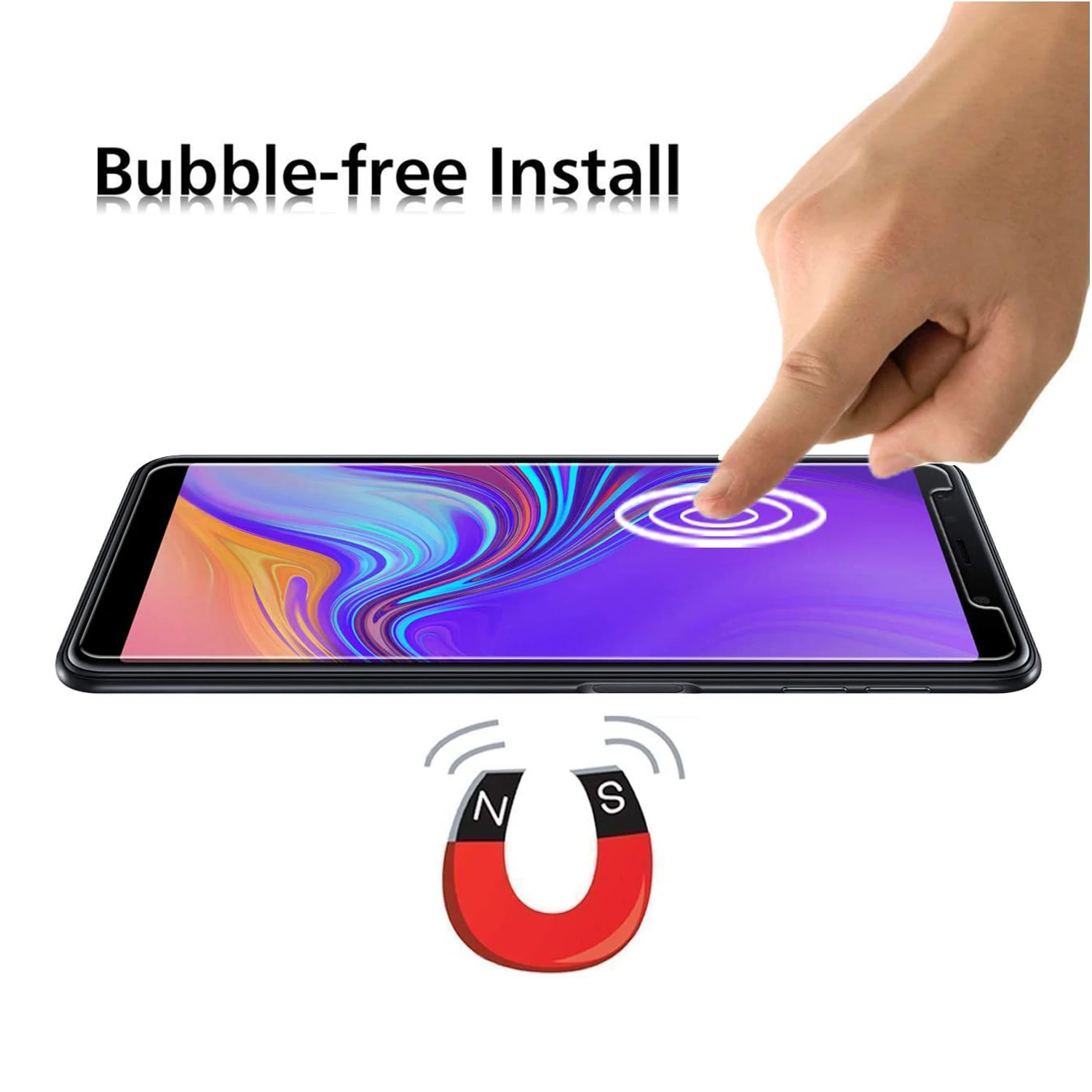 Для Samsung Galaxy A7 2018 9H защита экрана 2/4 шт HD Закаленное стекло пленка