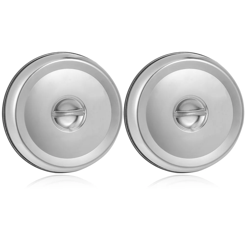 

2pcs Multi-function Convenient Rustproof Home Steak Cover Stainless Steel Food Cover for Home Kitchen Restaurant Hotel