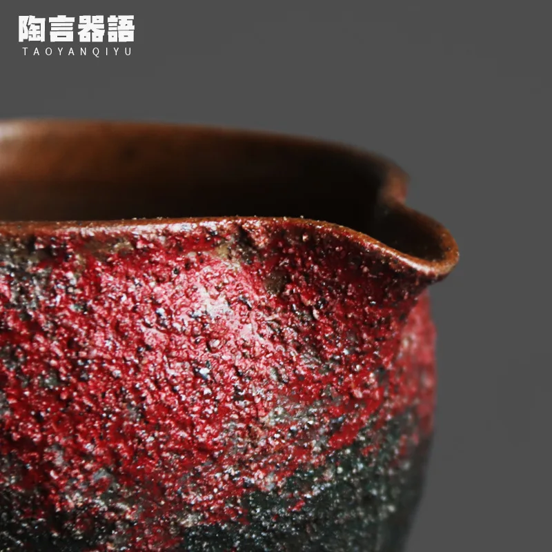 Цветной горшок для кофе с минеральным песком и керамической ручкой винтажный