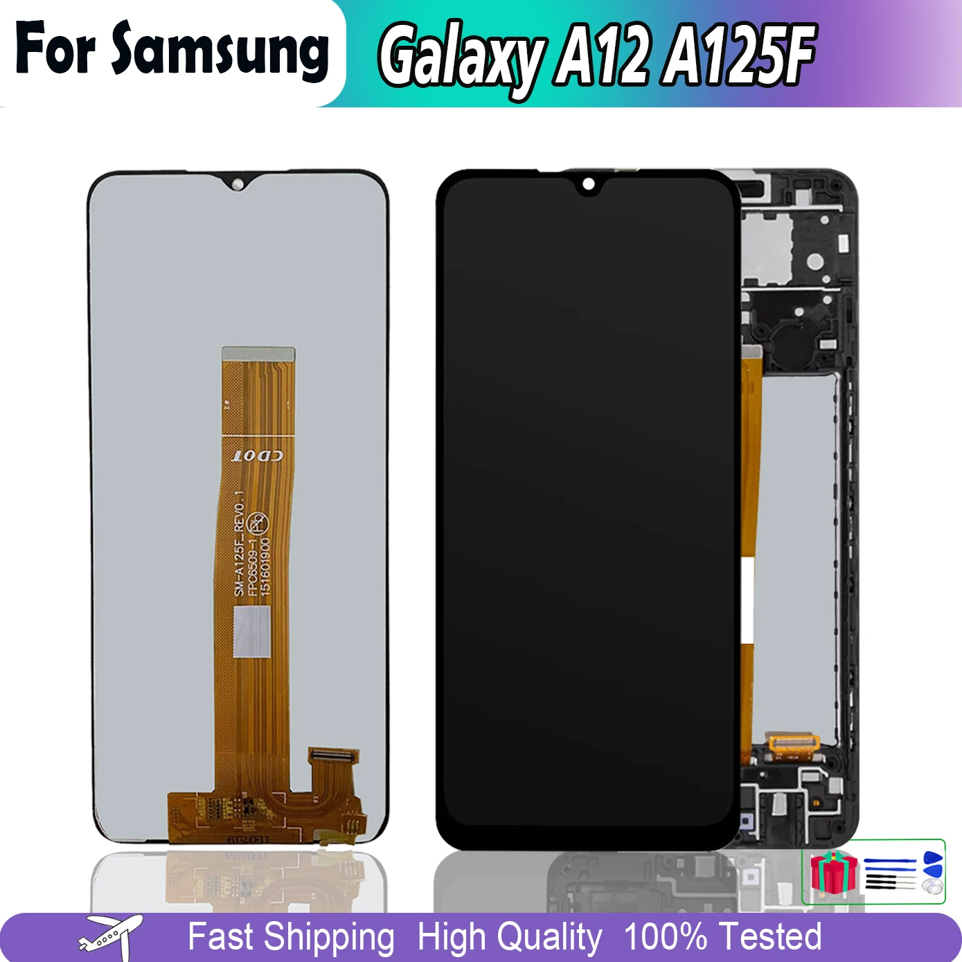 

6.5" Original LCD For Samsung Galaxy A12 A125F A125F/DS LCD Display Touch Screen Digitizer Assembly Replacement Repair Parts