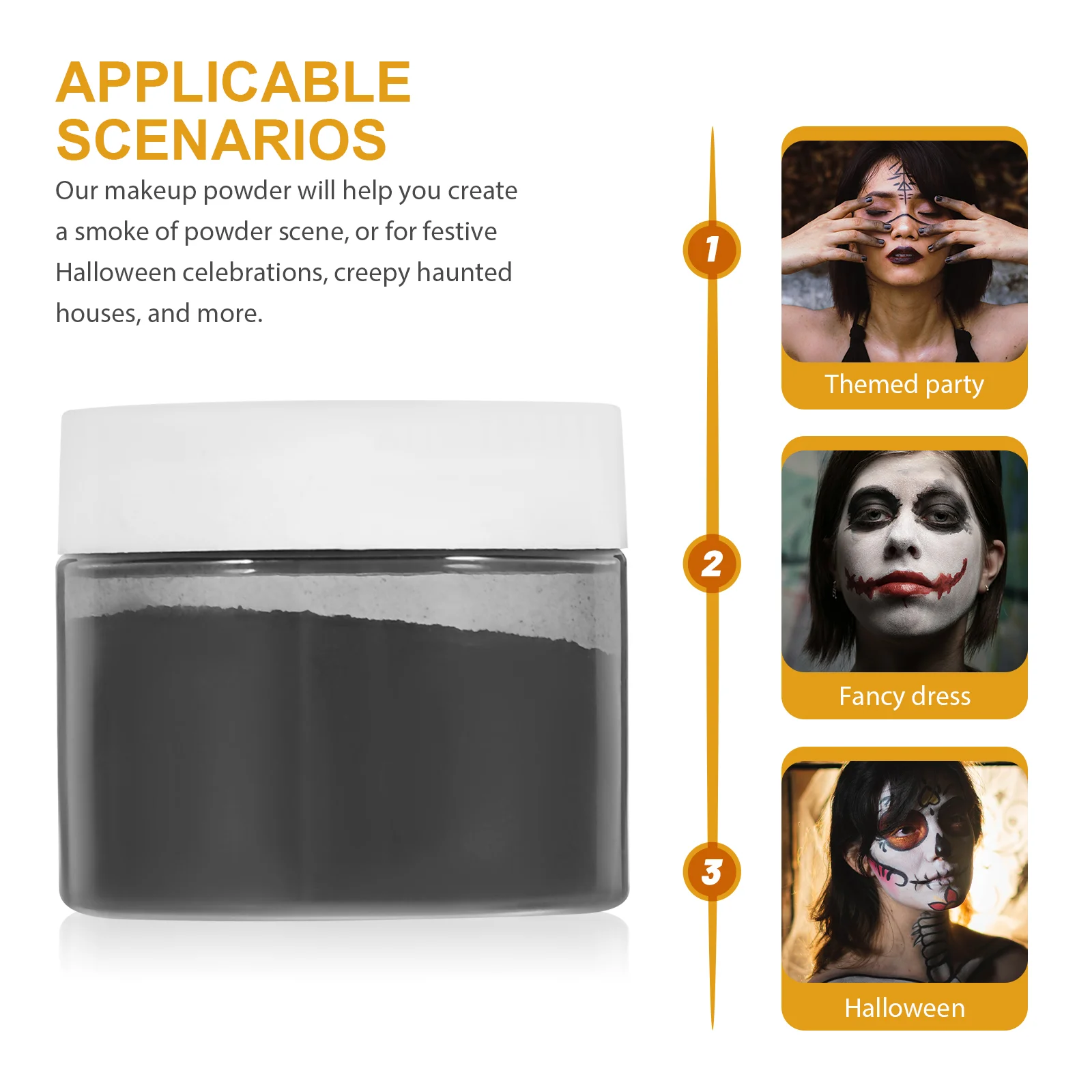 Хэллоуин Макияж Фильм и телевидение Сажа Порошковые пленки Поставка окрашенных