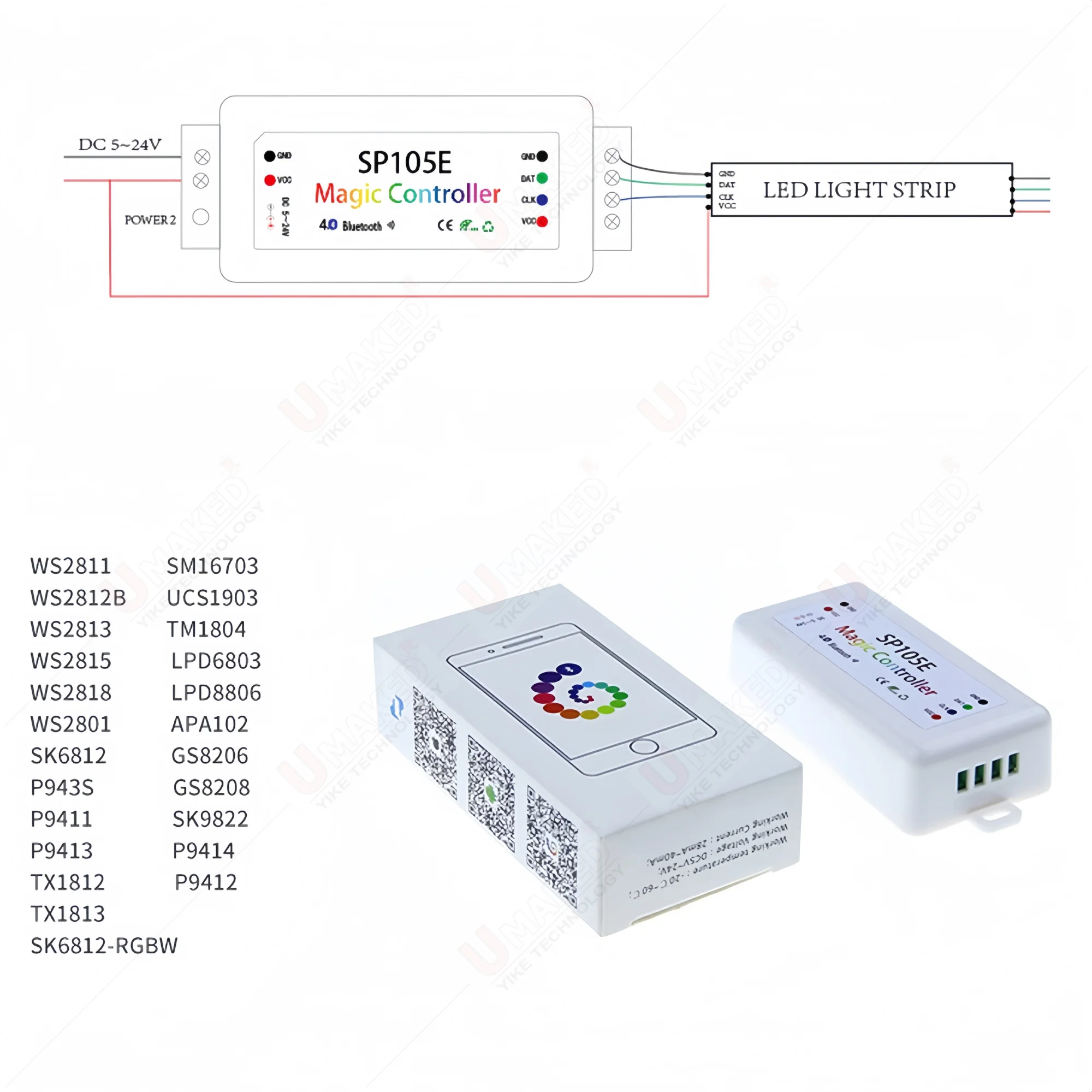 Umaked Sp105E RGB контроллер для светодиодной ленты