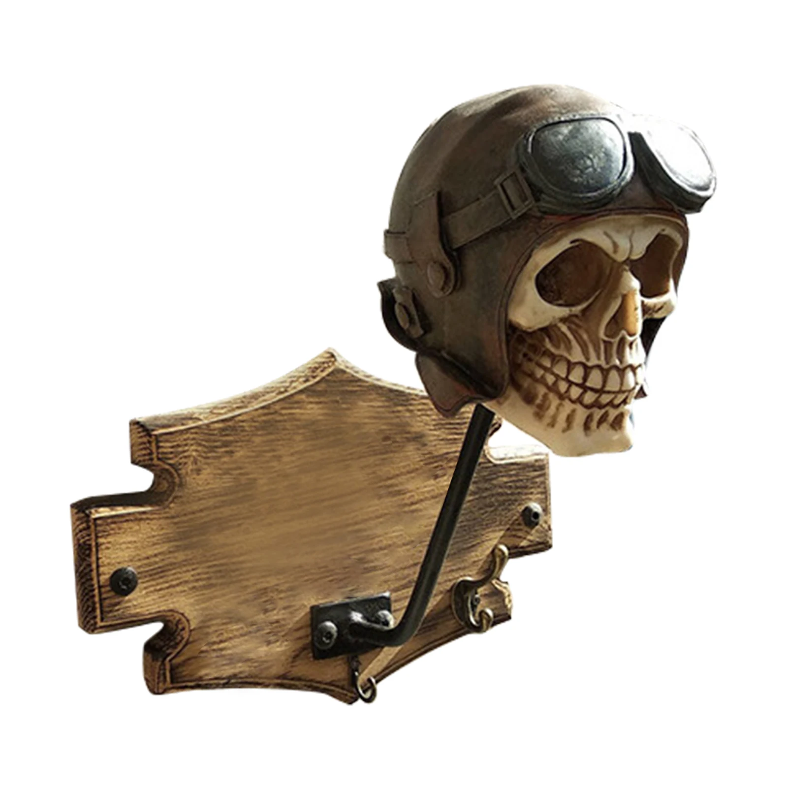 

Motorcycle Skull Helmets Holder Storage Hook Resin Ornament Home Decor Wall-mounted Stand Jacket Rack Hanger Hat Coats Bracket