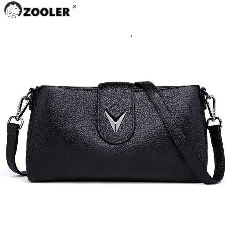 ZOOLER Original Full 100% Cow Skin Bags Brands Genuine Leather Crossbody Bags For Women Shoulder Bag Off-White Bolsas #WG303