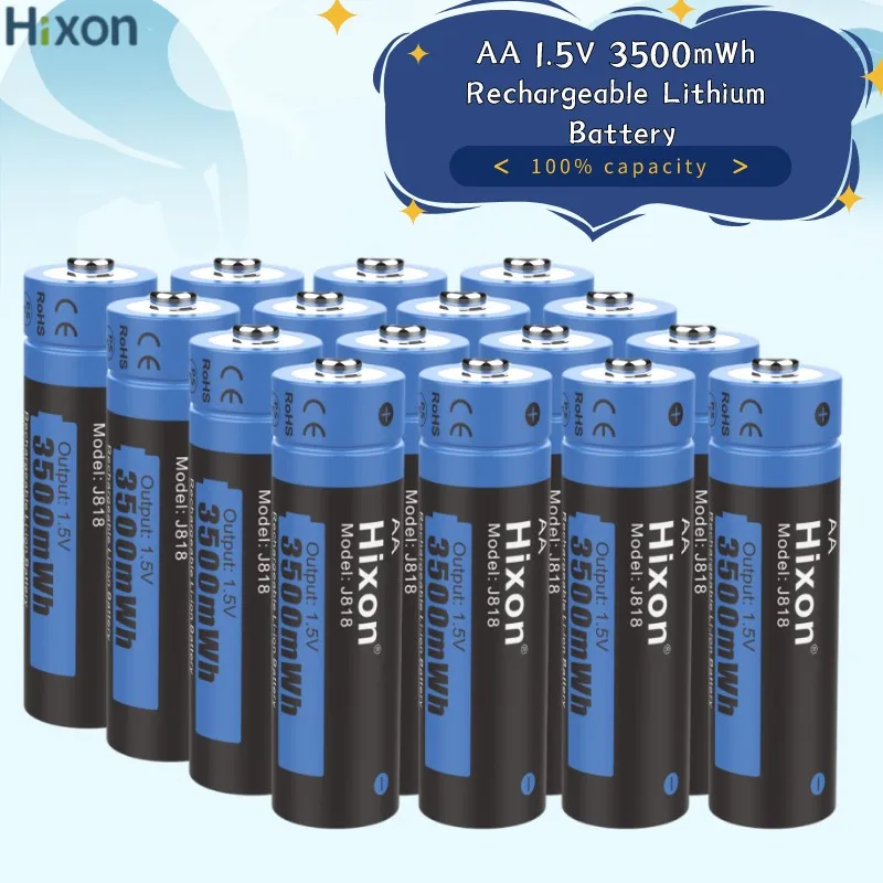 Литий-ионные аккумуляторные батареи Hixon 1 5 в высокой емкости МВтч AA с быстрой