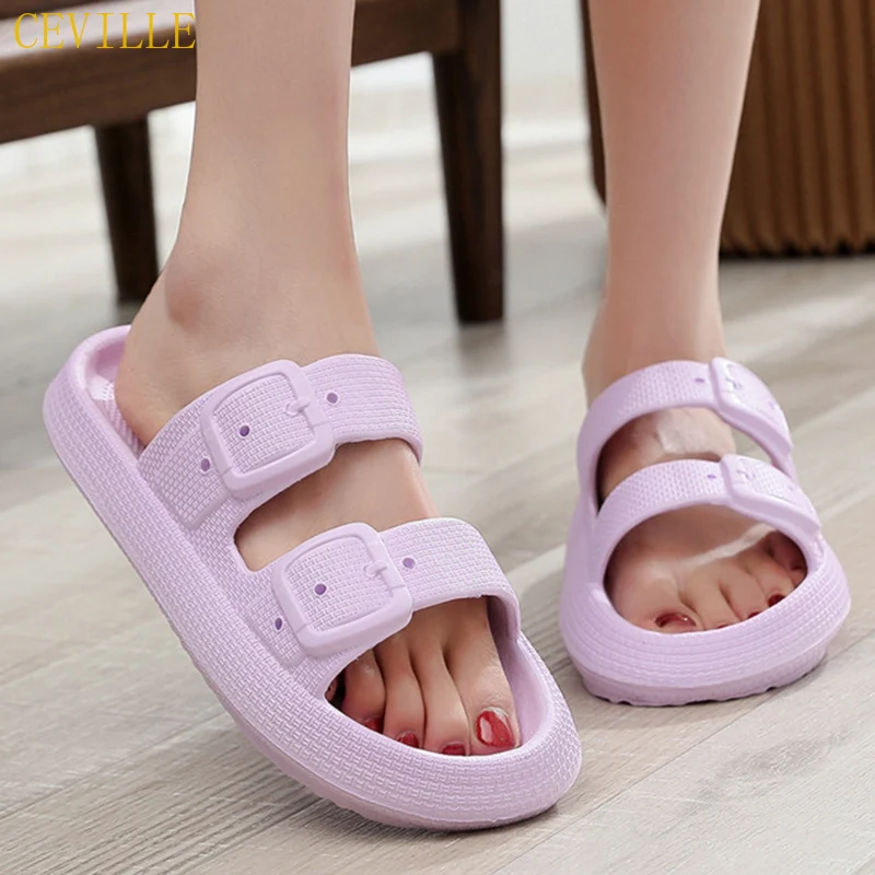 

Ceville 2022 Summer Platform Indoor Slippers Shoes Women EVA Soft Sole Non Slip Flip Flops Woman Thick-soled Home Slippers Flats