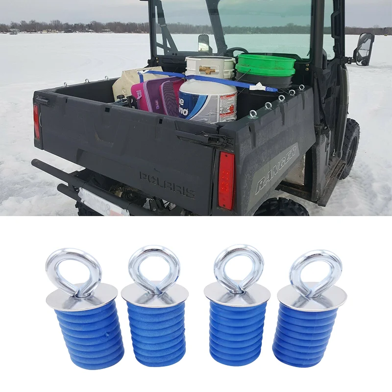 

UTV Accessories 4 Pack Anchors For Polaris Ranger General Bed With 1-7/16" Hole Quick Lock Ride Knob Tie Down Anchors