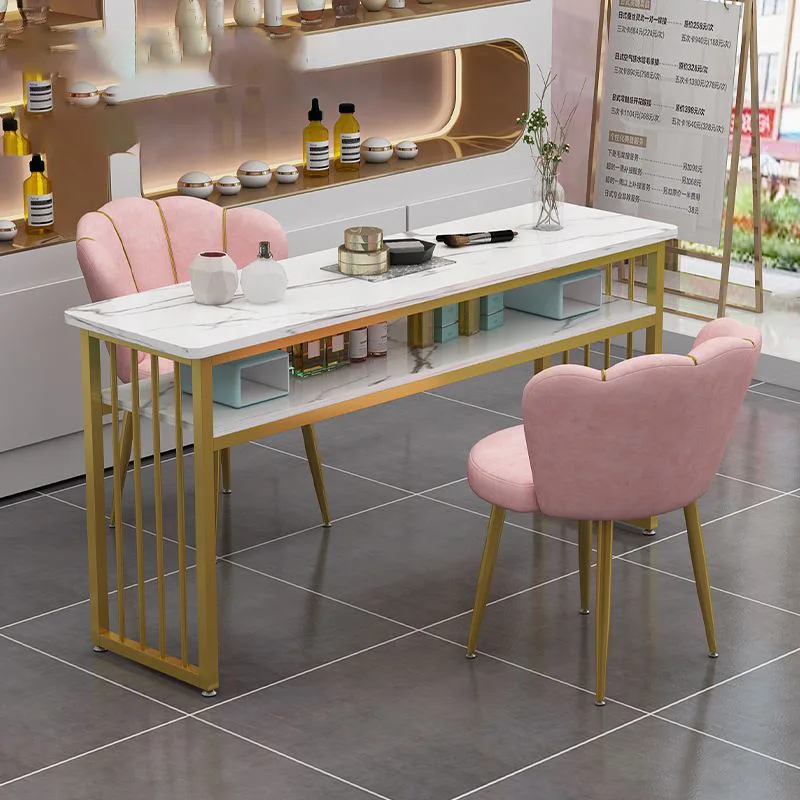 Профессиональный маникюрный стол мрамор изысканный сервис белый для гостиной