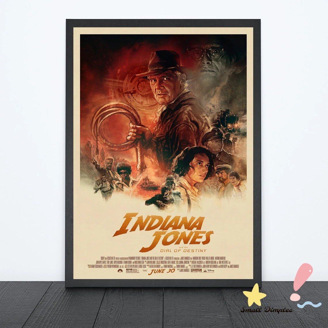 Индиана Джонс и циферблат судьбы постер фильма холст художественный принт
