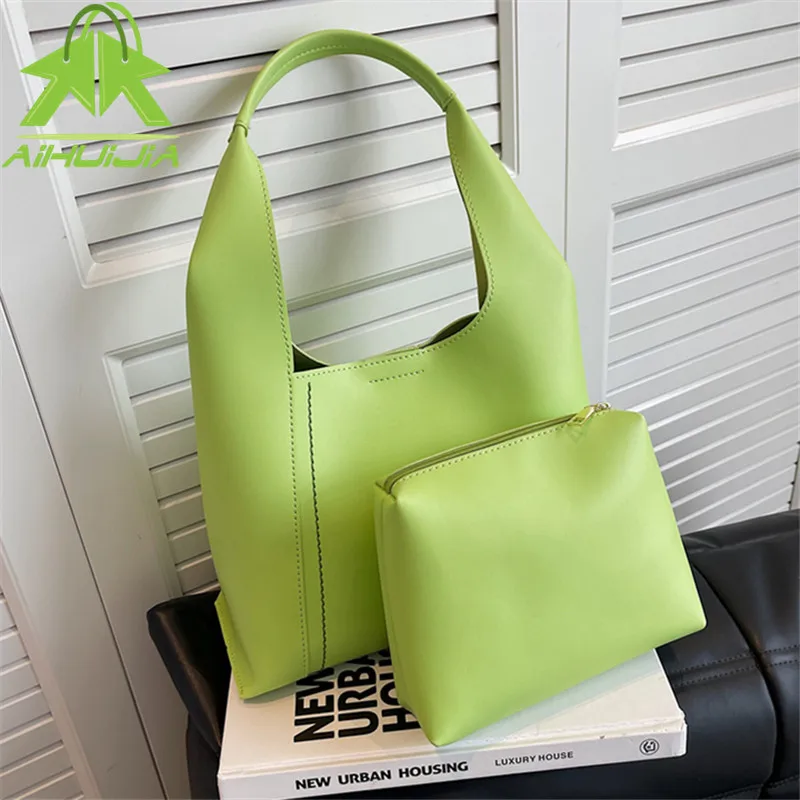 

Модные сумки высокой емкости для женщин 2022 Новая высококачественная сумка через плечо из искусственной кожи дизайнерские женские одноцвет...