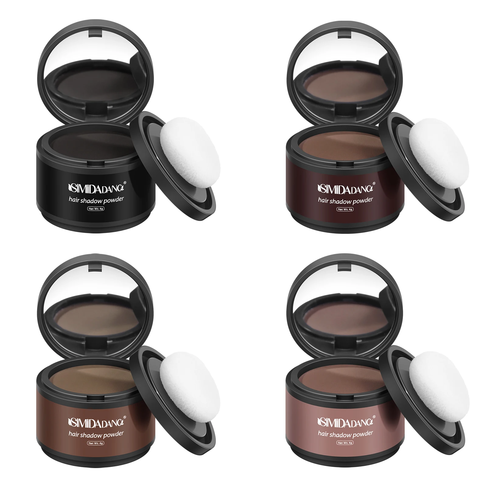 4g Natural Waterproof Black Hairline Powder for Covering Roots and Boosting Confidence, Instantly Conceals Gray Hair