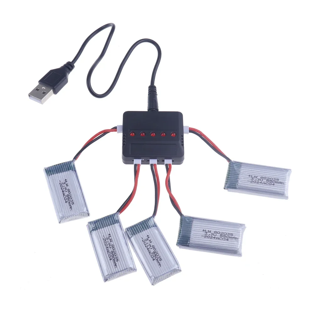 Запасная часть для квадрокоптера X4 H107 H31 KY101 E33C E33 U816A V252 H6C: LiPo аккумулятор 1S 3.7V 550mAh 35C или зарядное устройство 5 в 1 (art.: 3920d83ea39a3) - 3920d83ea39a3