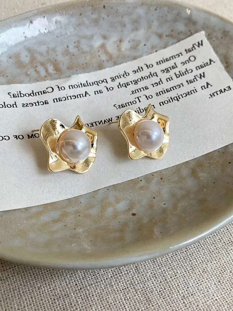 Элегантные уникальные жемчужные серьги Женские винтажные Стильные Простые