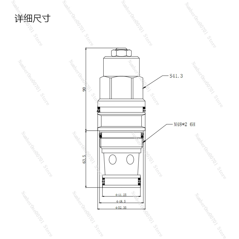 Противобалансирующий клапан солнечного типа резьбовой штепсельный