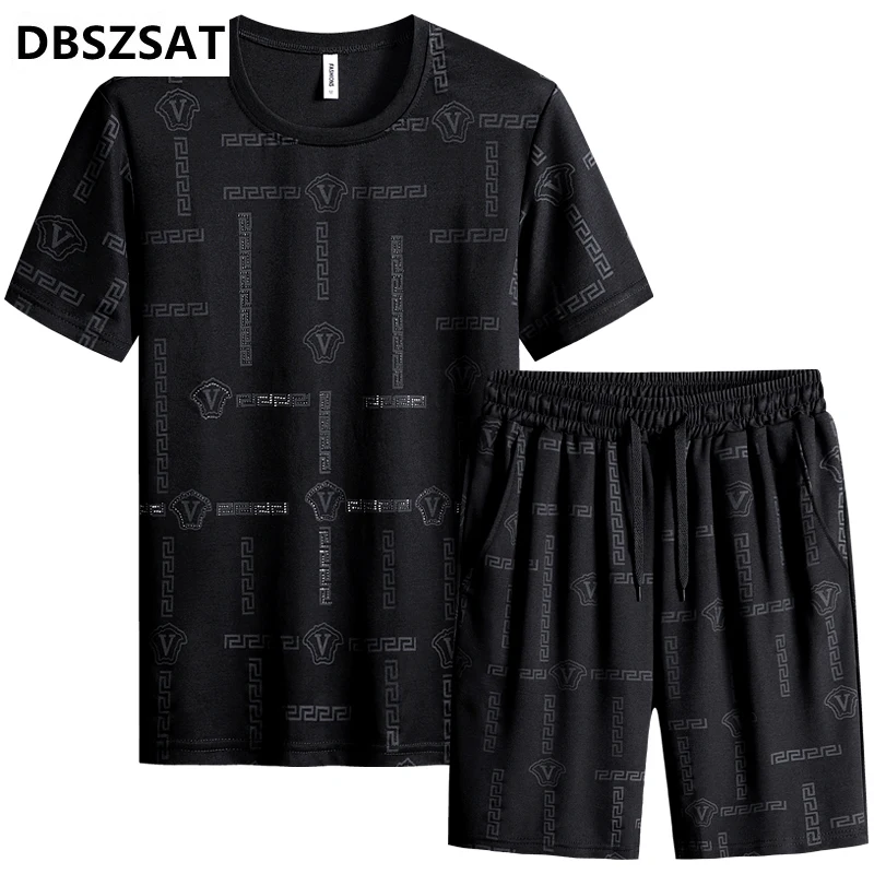 

Спортивный костюм мужской, уличная одежда, лето 2022, мужские комплекты, повседневные футболки и шорты с принтом в стиле хип-хоп, Свитшот женск...