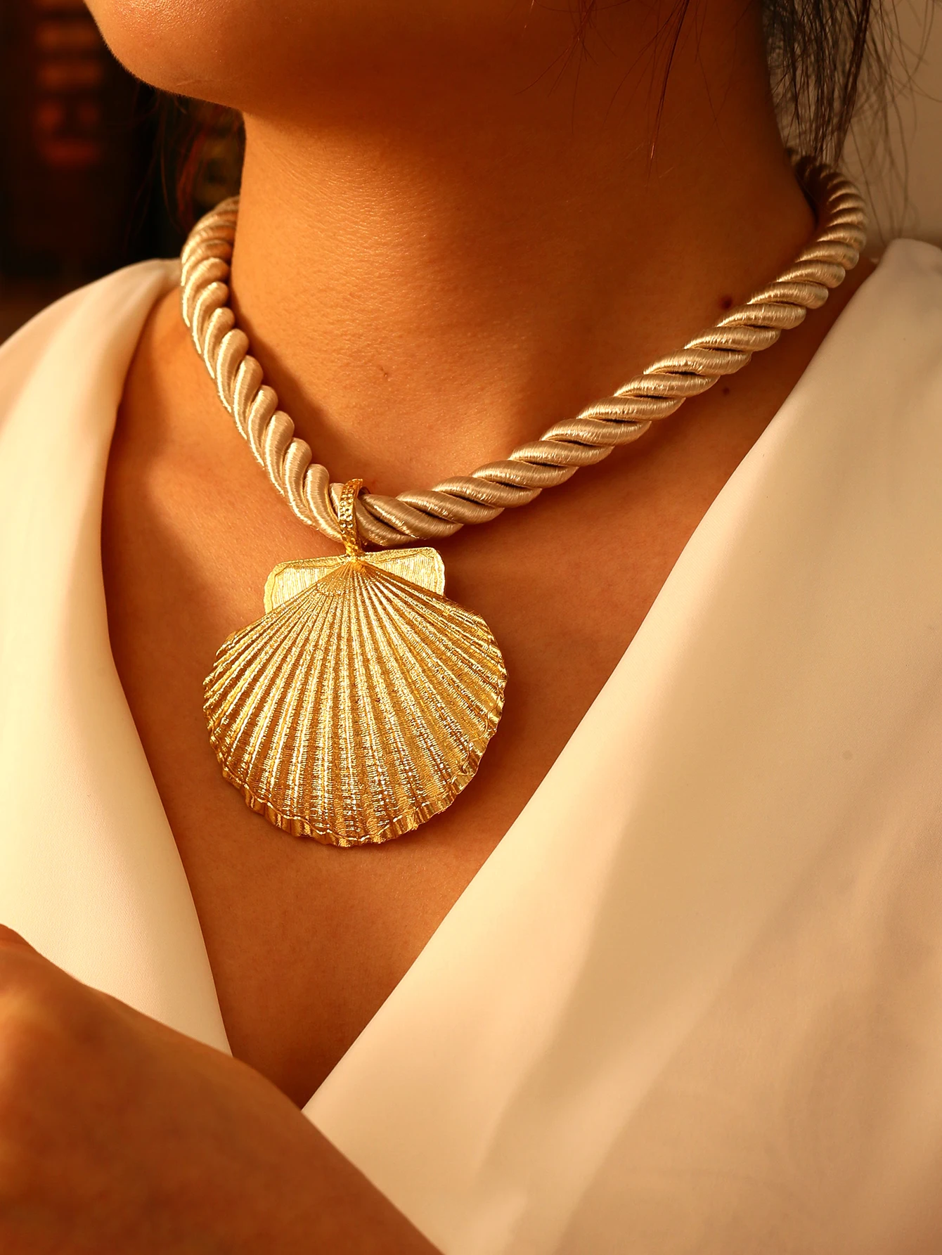 Летнее сердце солнце ожерелье из сплава