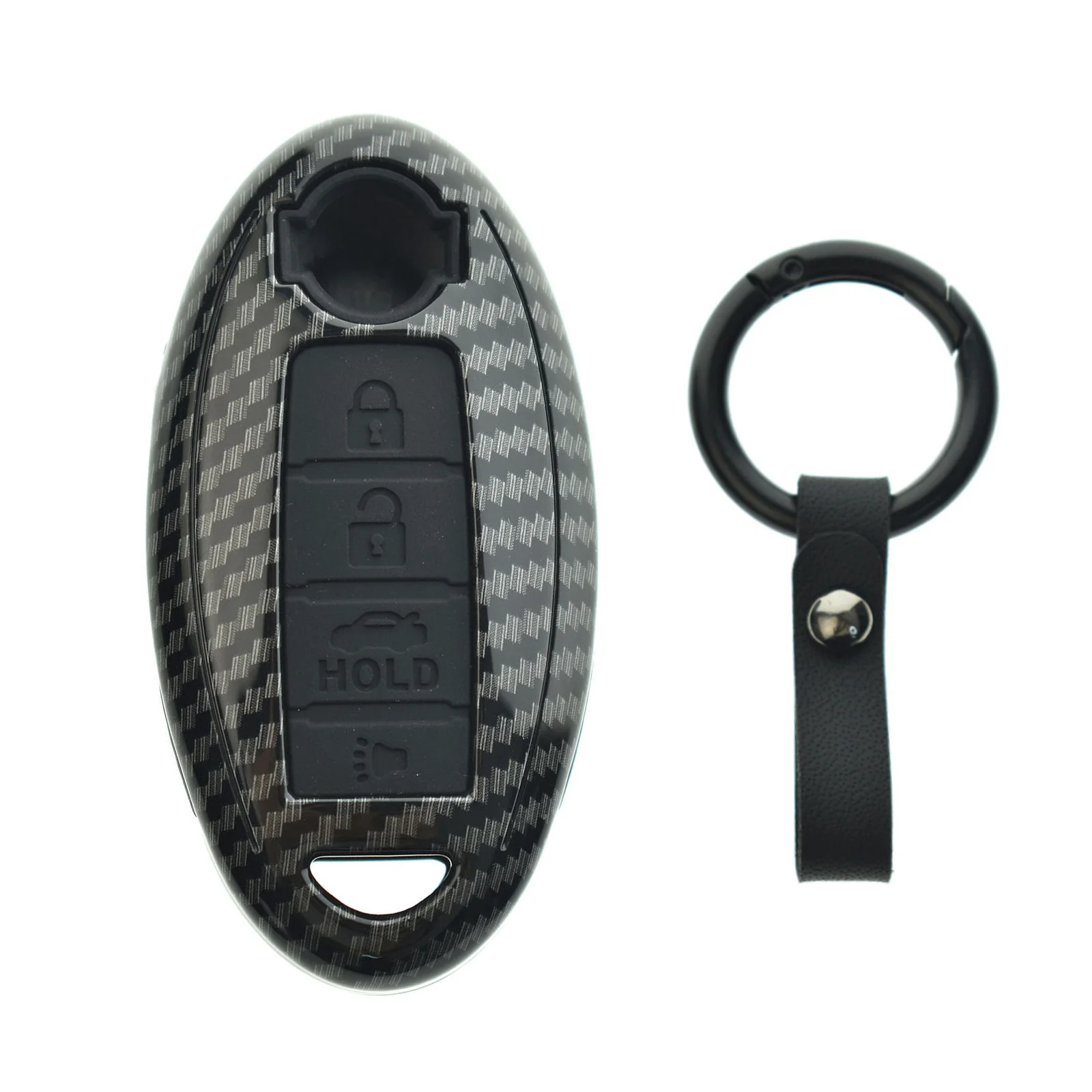 

ABS Carbon Keychains Key FOB Cover Case Fits Infiniti accessories Fits Nissan