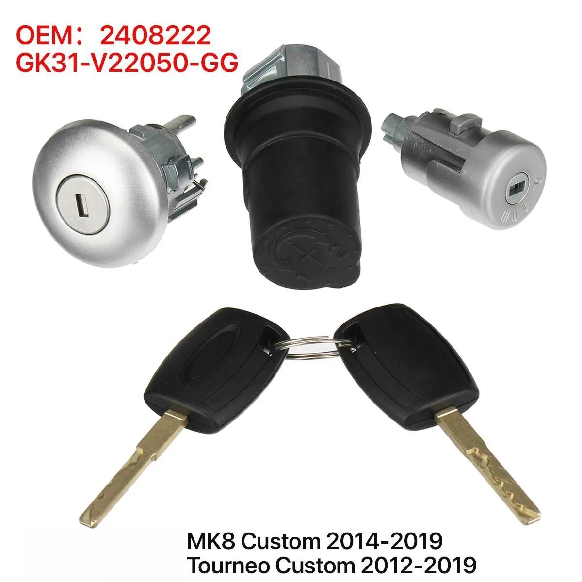 3 шт. Набор замков для переключателя зажигания с 2 ключами 2408222 Для Ford Transit MK8 Tourneo