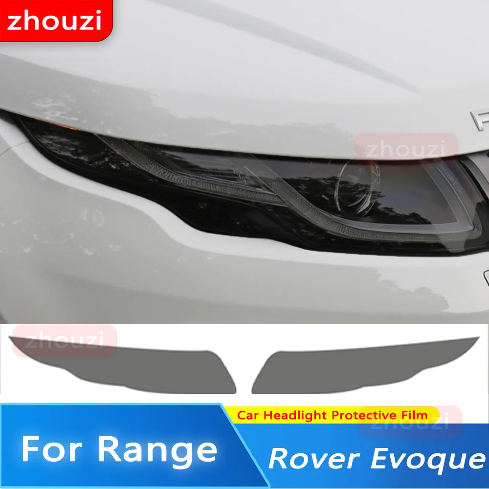 

Car Headlight Protective Film Smoked Black Tint Wrap Transparent TPU Sticker For Range Rover Evoque L538 2012-2018 2017 2 Pcs