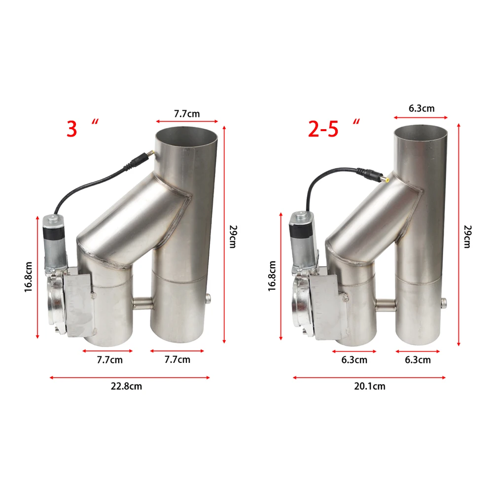 Универсальный двойной выхлопной трубы 2 5 дюйма 3