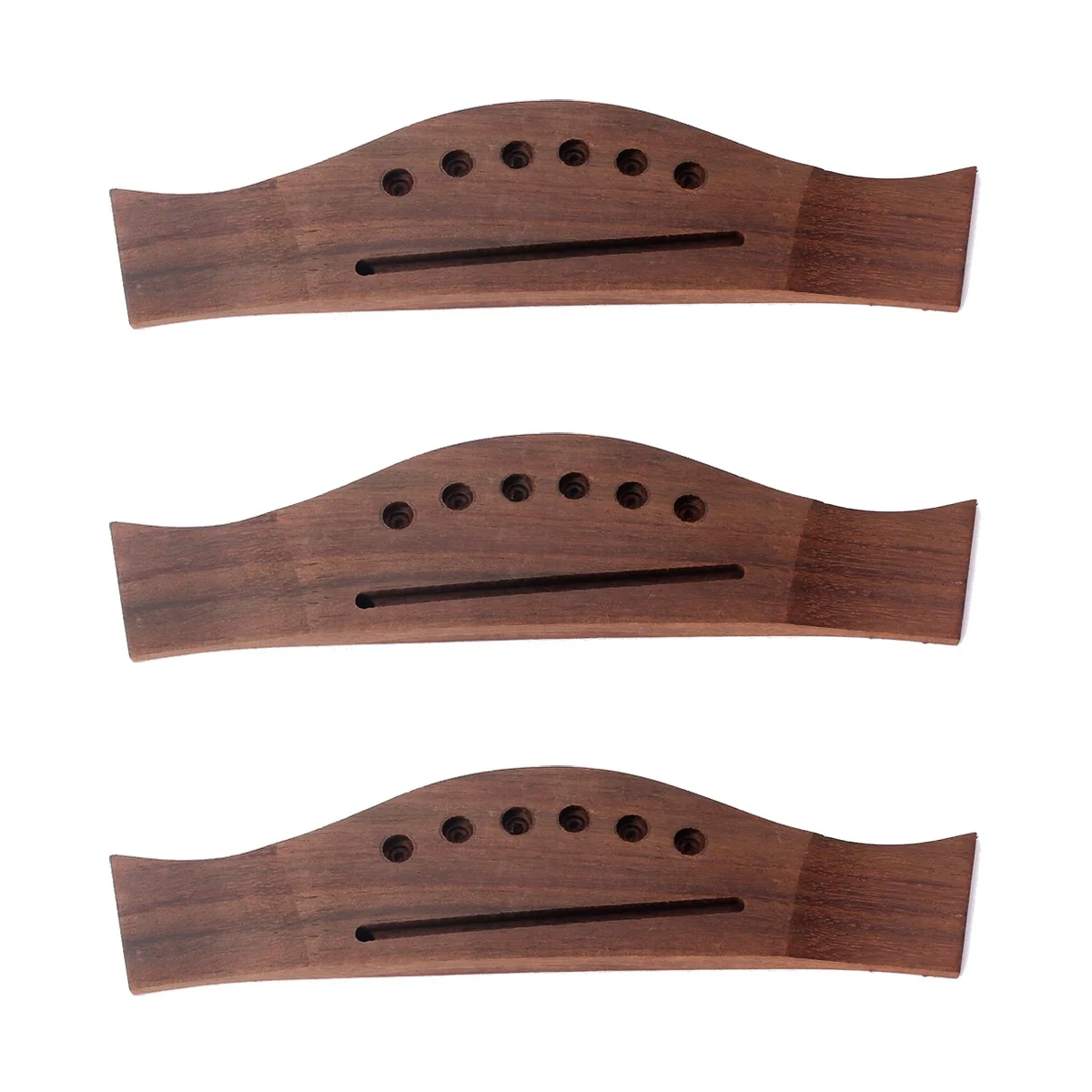 

18 Strings Rosewood Saddle Thru Guitar Bridge Fishtail Shaped for Style Folk Acoustic Guitar Replacement Parts Accessories