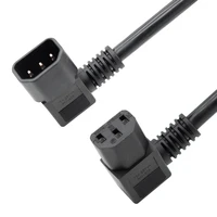 usa american standard right bend female plug to right bend c13 male plug connector power cable