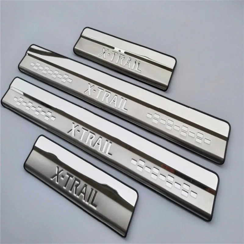

Защитные накладки для Nissan X-Trail, напольные пороговые боковые ступенчатые молдинги, хромированные накладки, высококачественная нержавеющая сталь 14-2019