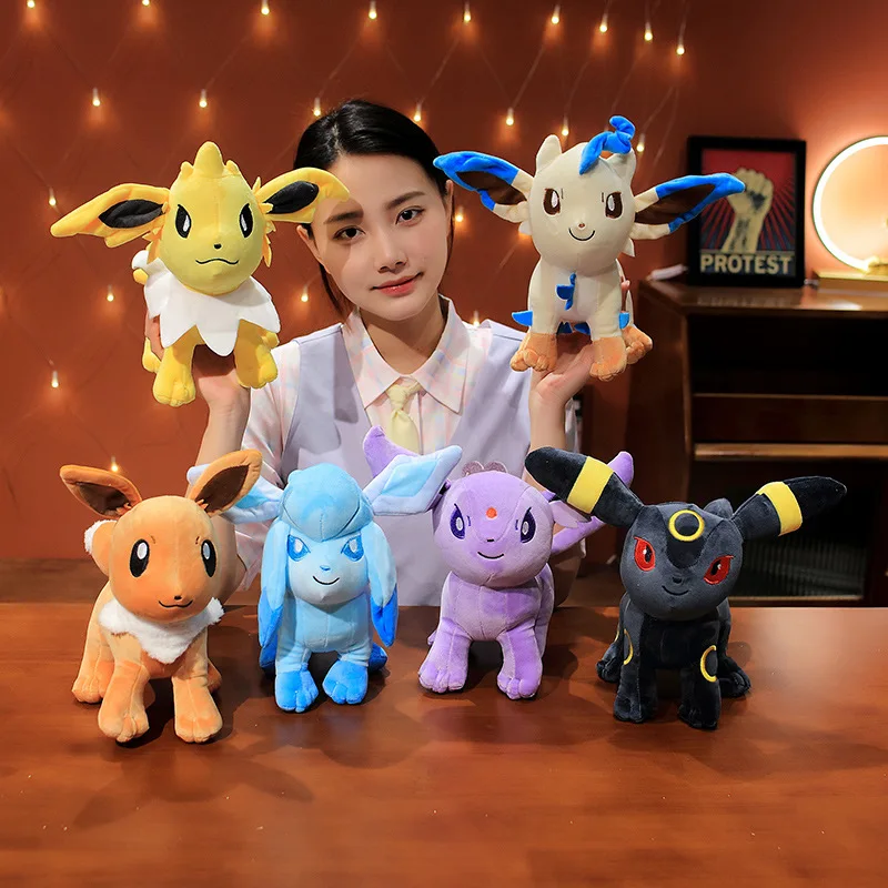 30cm TAKARA TOMY Pokémon Eevee Venusaur Togepi Doll Anime Cartoon Flareon Vaporeon Jolteon Plush Toy Soft Stuffed Kids Birthday