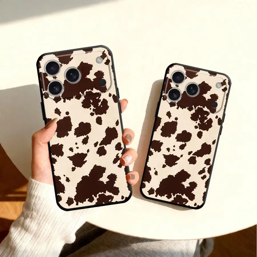 Чехол для телефона Apple iPhone 17 Pro Max 6 6S 11 13 Mini 7 8 16 Plus 14 15 XS X SE с коровьим принтом (art.: 3920da9330e83) - 3920da9330e83