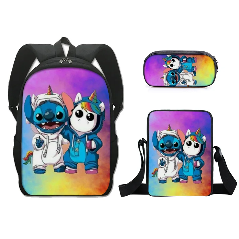 Ститч-рюкзак сумка для ланча ранцы искусственный мультяшный набор детские