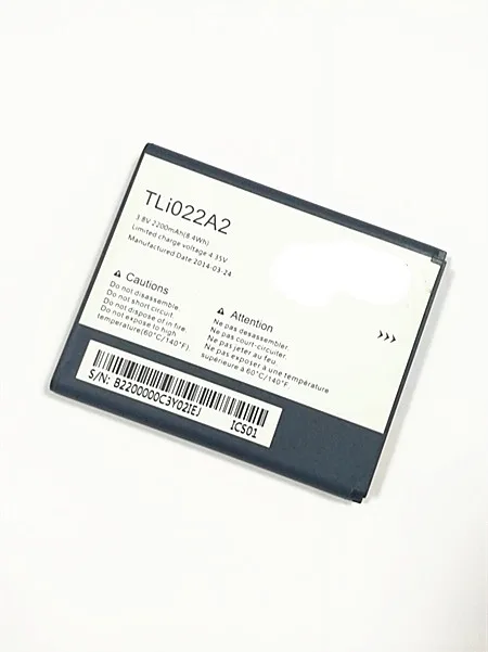

Сменный аккумулятор TLi022A2 2200 мАч для сотового телефона Alcatel One Touch Sonic 851L Tracfone