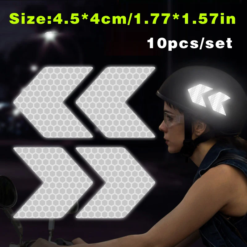 10 шт./набор светоотражающие наклейки на автомобильный бампер