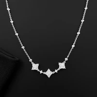march new 925 sterling silver shining star necklace womens simple fashion fashion trend luxury brand monaco jewelry party gift