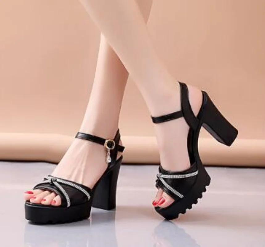 

Сандалии женские с открытым носком, босоножки на платформе, высокий каблук, модная обувь, белый цвет