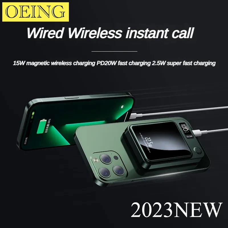 NEW 2023 20W Fast Wireless Charger  Magnetic Portable External Auxiliary Battery Pack 10000mAh for iPhone 12 13 14 Power Bank