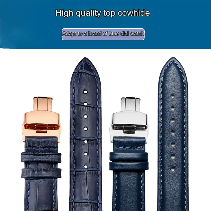 Ремешок из натуральной кожи для наручных часов синий браслет Citizen Eco Drive BM7140 CA4031 20