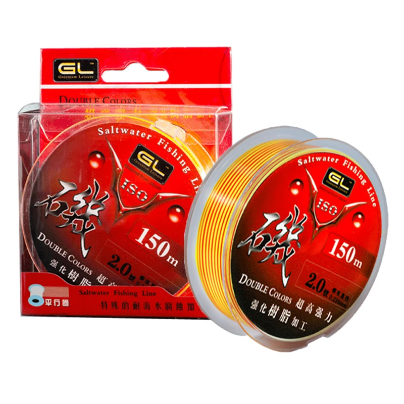 Полуплавающие скальные лески 150 м высокая износостойкость мононити двухцветная