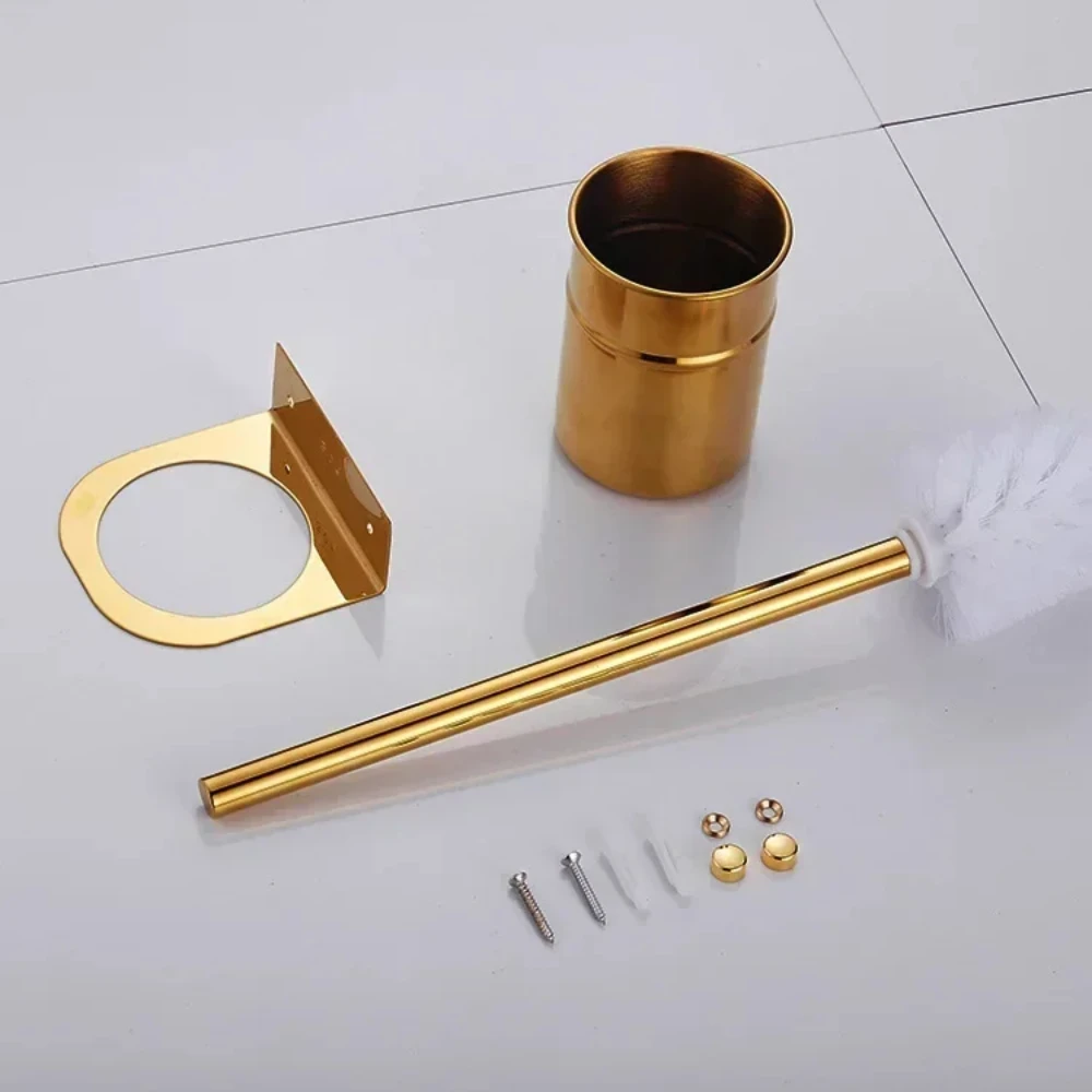 

Золотой набор щеток для туалета из нержавеющей стали