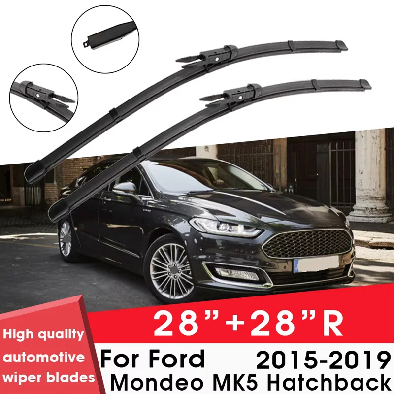 

Щетки стеклоочистителя автомобиля для Ford Mondeo MK5 Hatchback 2015-2019 28 "+ 28" R, лобовое стекло, чистые резиновые силиконовые автомобильные дворники