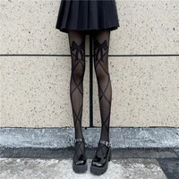 jk womens stockings fashion mesh tights cross bow lolita gothic clothes pantyhose socks hosiery underwear