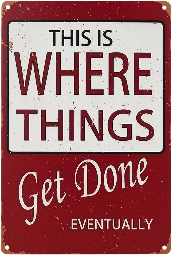 Ths s Where Thngs Hppen Metl Wll rt Sgn Get t Done Home Decor для комнаты Lvng офиса спальни