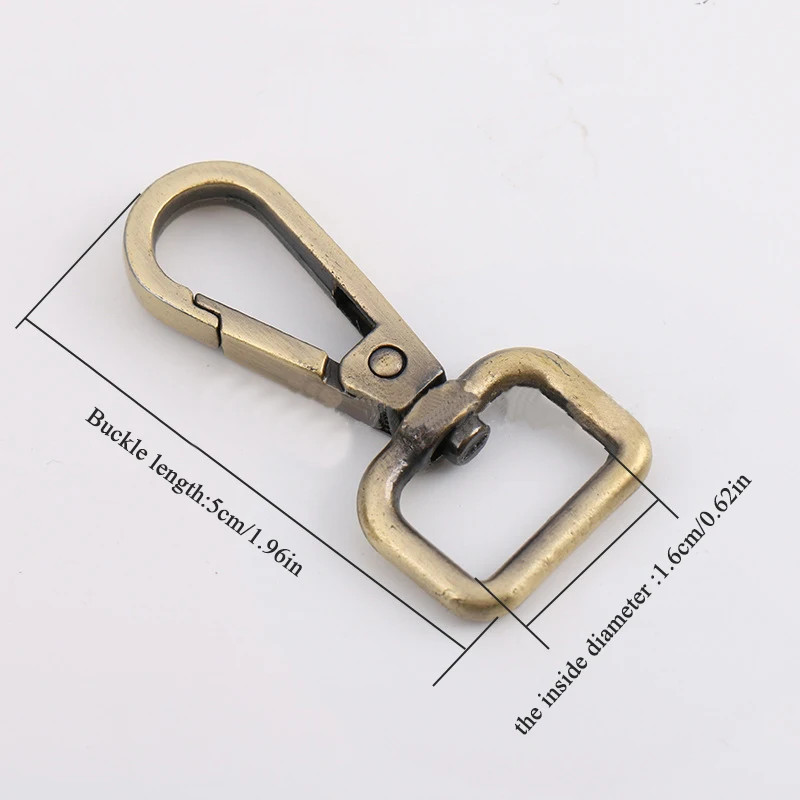 2pcs Metal Detachable Snap Hook Trigger Clips Buckles For Leather Strap/ Belt Keychain Webbing Pet Leash Hooks 4 Colors