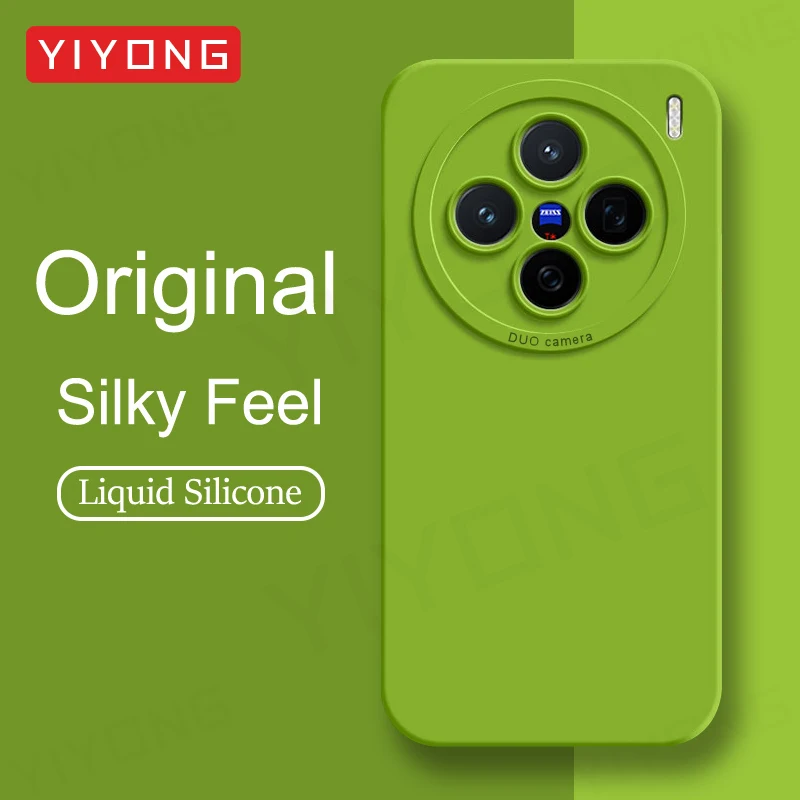 Фото Чехол для VivoX200 Pro YIYONG Silky Feel Liquid Silicone Soft Cover для VIVO X200 Pro Mini X100 VivoX100 Ultra Global, чехлы для телефонов №1