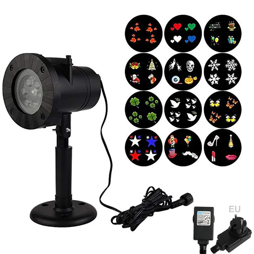 

1 Pc Projection Snowflake 12 Pictures Festival Illumination Christmas Decoration for Outdooar Garden