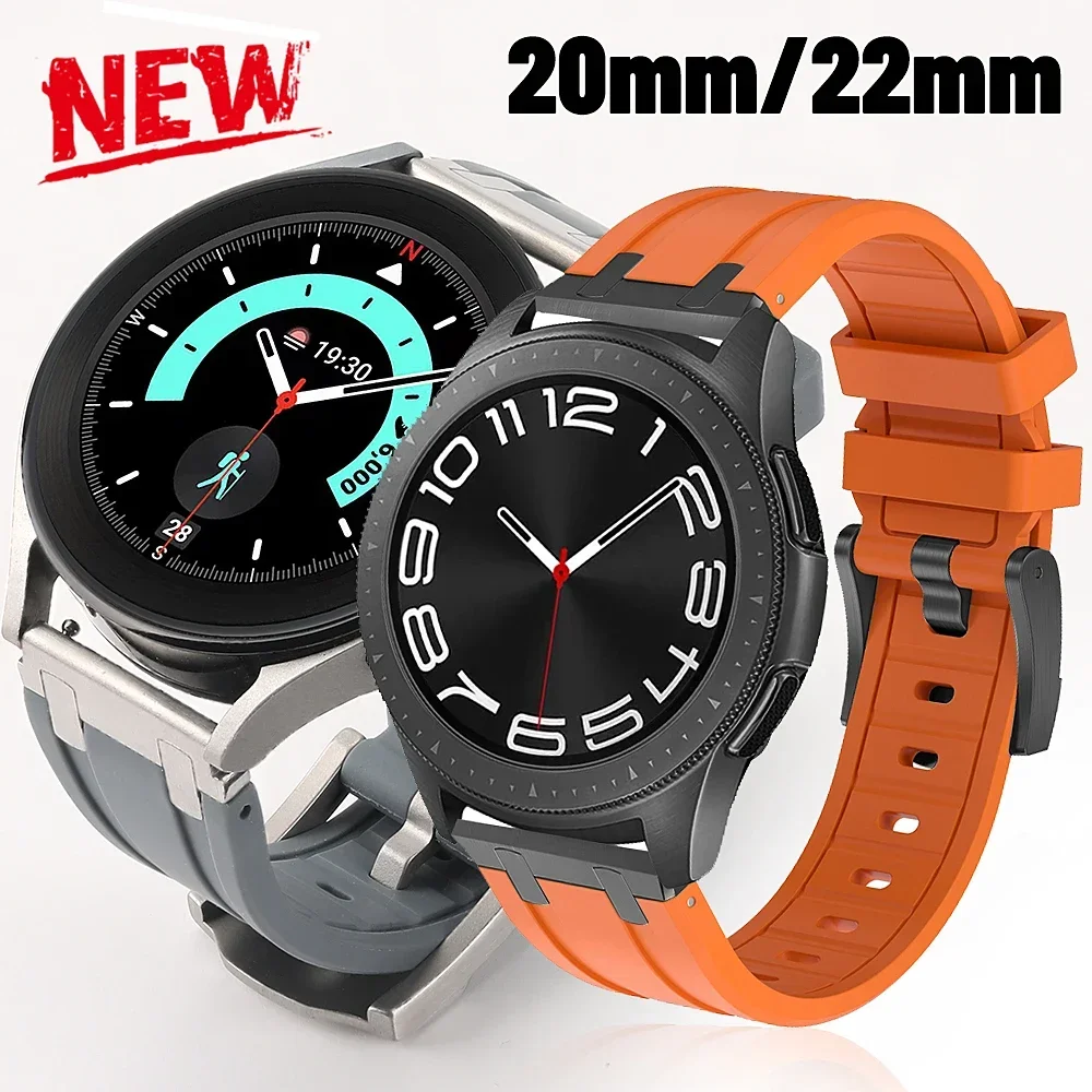 Силиконовый ремешок 20 мм 22 для Huawei Watch GT3 4 pro 42 46 спортивный резиновый браслет Samsung