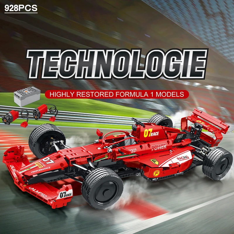

GZDY TECHNICAL Formula 1 Racing Car Building Blocks Remote Control F1 Replica Model Collectible Display For Children Adult
