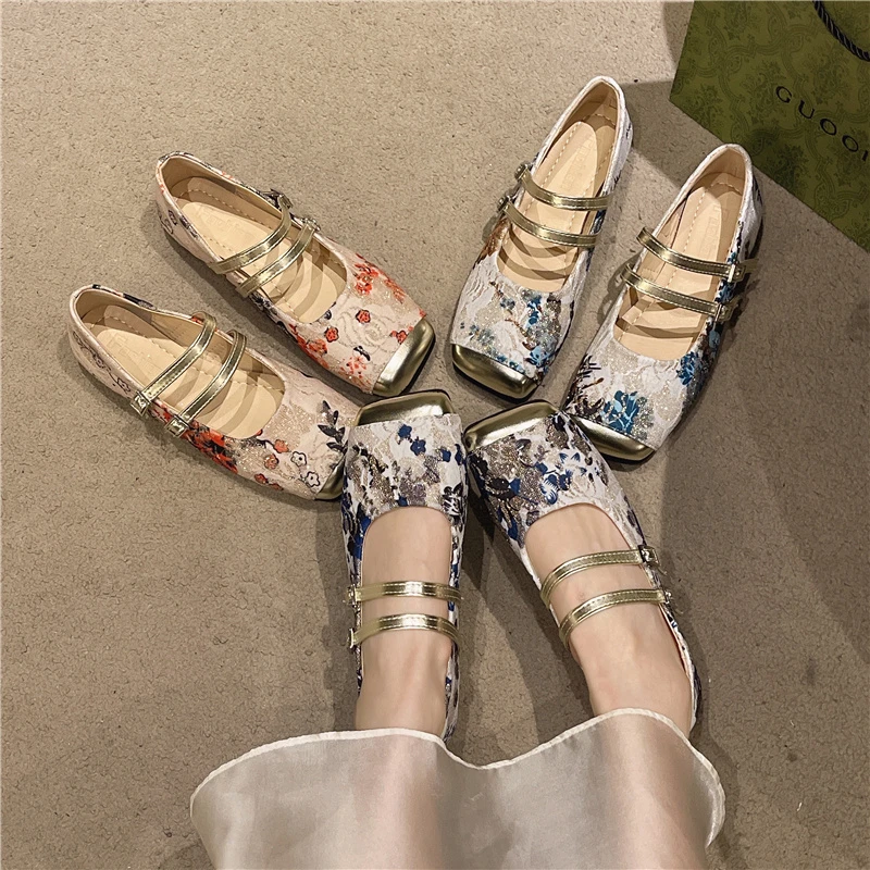 Туфли-лодочки женские с квадратным носком дизайнерская модная обувь Мэри Джейн